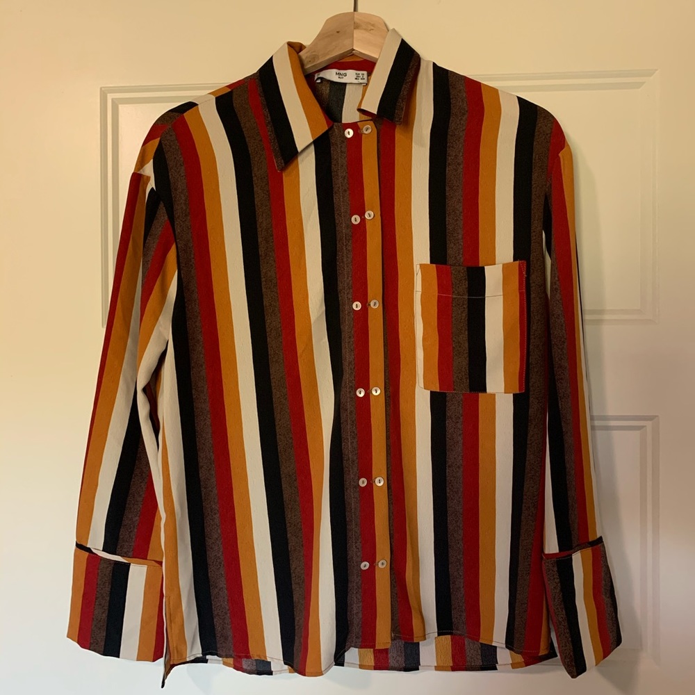 NWOT-Mango stripe shirt